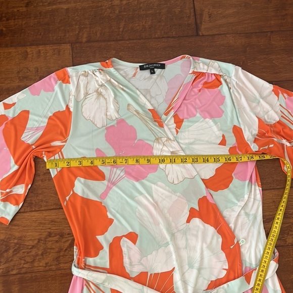 NWOT Ilse Jacobsen Green Lily Maxi Wrap Dress - Picture 7 of 13